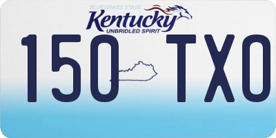 KY license plate 150TXO
