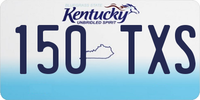 KY license plate 150TXS