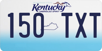 KY license plate 150TXT