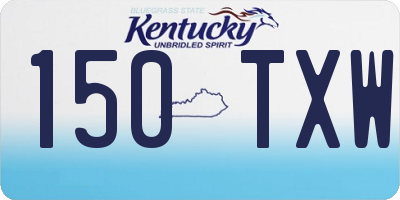 KY license plate 150TXW