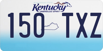 KY license plate 150TXZ