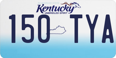 KY license plate 150TYA