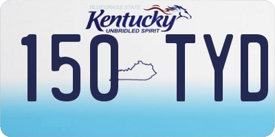 KY license plate 150TYD