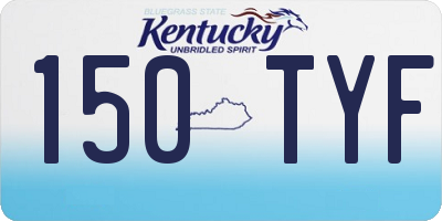 KY license plate 150TYF