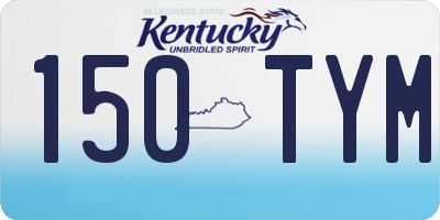 KY license plate 150TYM