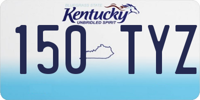KY license plate 150TYZ