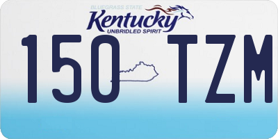 KY license plate 150TZM
