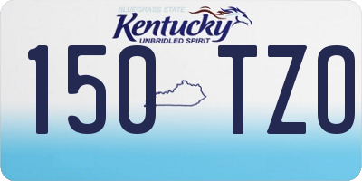 KY license plate 150TZO