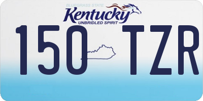 KY license plate 150TZR