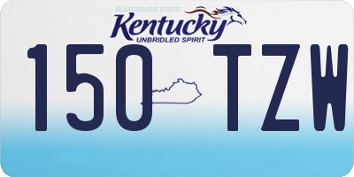 KY license plate 150TZW
