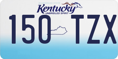 KY license plate 150TZX