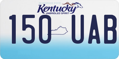 KY license plate 150UAB