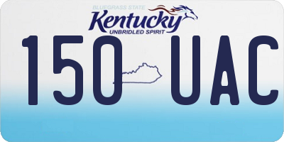 KY license plate 150UAC