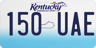 KY license plate 150UAE