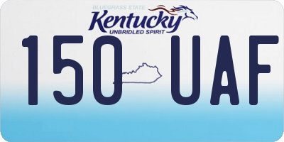 KY license plate 150UAF