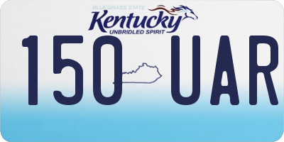 KY license plate 150UAR