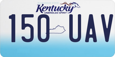 KY license plate 150UAV