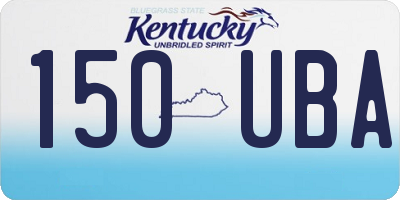 KY license plate 150UBA