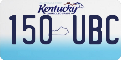 KY license plate 150UBC