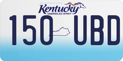 KY license plate 150UBD