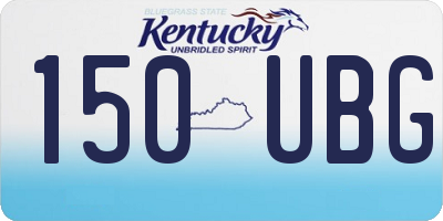 KY license plate 150UBG