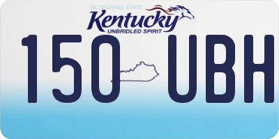 KY license plate 150UBH