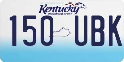 KY license plate 150UBK