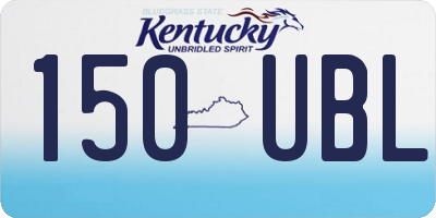 KY license plate 150UBL