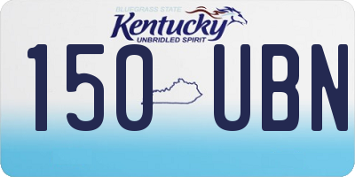 KY license plate 150UBN