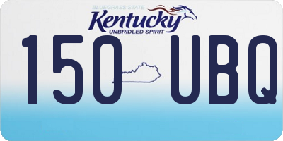 KY license plate 150UBQ