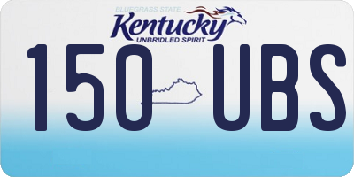 KY license plate 150UBS