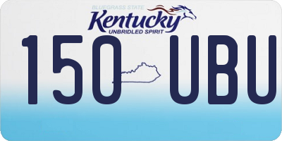 KY license plate 150UBU