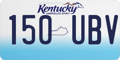 KY license plate 150UBV