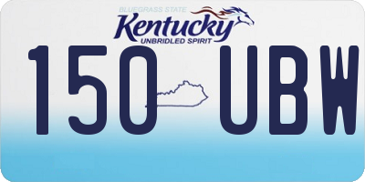 KY license plate 150UBW