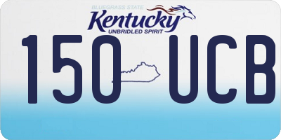 KY license plate 150UCB