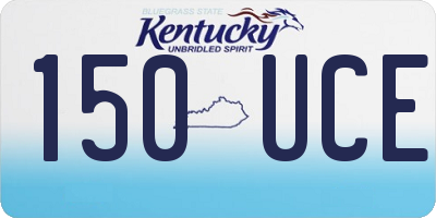 KY license plate 150UCE