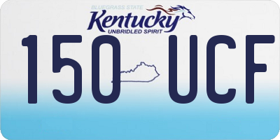 KY license plate 150UCF