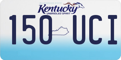 KY license plate 150UCI