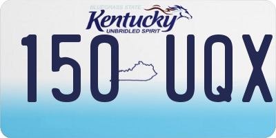 KY license plate 150UQX