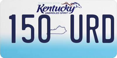 KY license plate 150URD