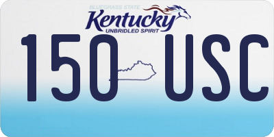 KY license plate 150USC