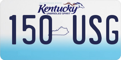 KY license plate 150USG