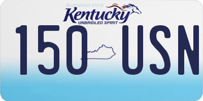 KY license plate 150USN