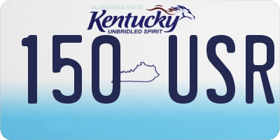 KY license plate 150USR