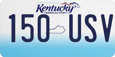 KY license plate 150USV