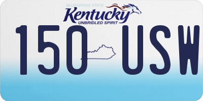 KY license plate 150USW