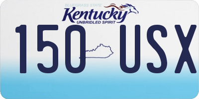 KY license plate 150USX