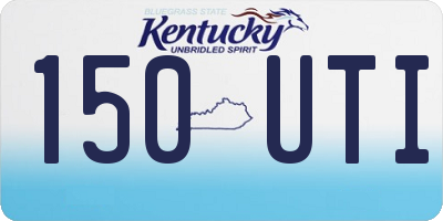 KY license plate 150UTI