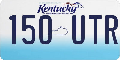 KY license plate 150UTR