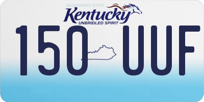 KY license plate 150UUF